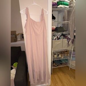 Show Me Your MuMu Claire Midi Dress in Dusty Blush Crisp